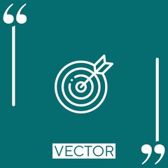 Poster - target vector icon Linear icon. Editable stroke line