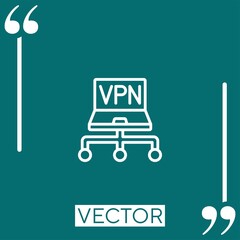 Poster - vpn vector icon Linear icon. Editable stroke line