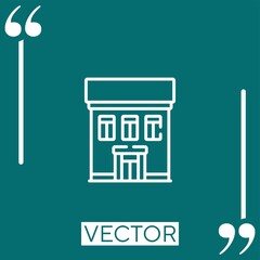Poster - house vector icon Linear icon. Editable stroke line