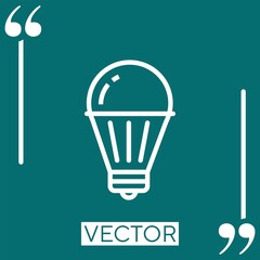 Poster - led lamp vector icon Linear icon. Editable stroke line