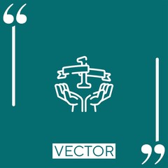 Poster - unite vector icon Linear icon. Editable stroke line