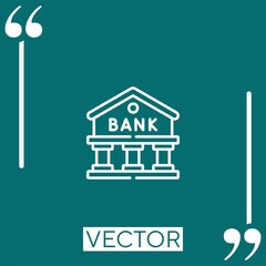 Poster - bank vector icon Linear icon. Editable stroke line