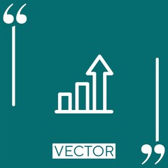 Poster - bars vector icon Linear icon. Editable stroke line