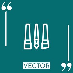 Poster - brush vector icon Linear icon. Editable stroke line