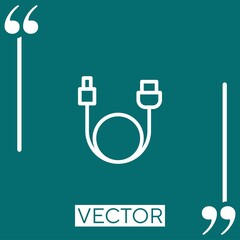 Poster - cable vector icon Linear icon. Editable stroke line