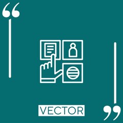Poster - information vector icon Linear icon. Editable stroke line