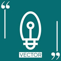 Poster - lightbulb vector icon Linear icon. Editable stroke line