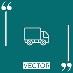 Poster - lorry vector icon Linear icon. Editable stroke line