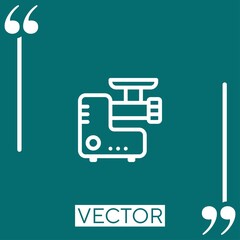 Poster - meat grinder vector icon Linear icon. Editable stroke line