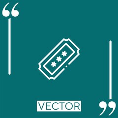 Poster - ticket vector icon Linear icon. Editable stroke line