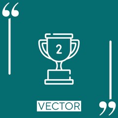 Poster - trophy vector icon Linear icon. Editable stroke line