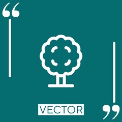 Poster - tree vector icon Linear icon. Editable stroke line