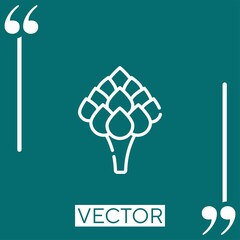 Poster - artichoke vector icon Linear icon. Editable stroke line