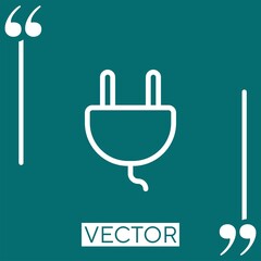 Poster - cable vector icon Linear icon. Editable stroke line