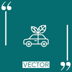 Poster - car vector icon Linear icon. Editable stroke line