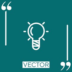Poster - idea vector icon Linear icon. Editable stroke line