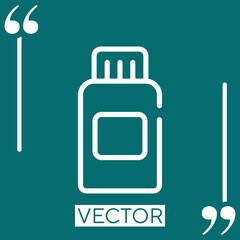 Poster - lotion vector icon Linear icon. Editable stroke line