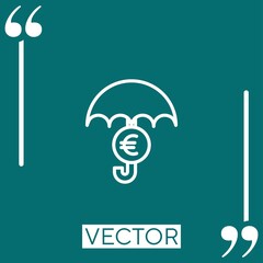 Poster - money vector icon Linear icon. Editable stroke line