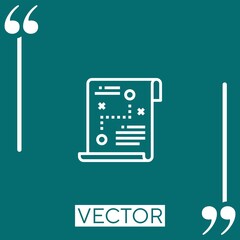 Poster - strategy vector icon Linear icon. Editable stroke line