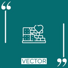 Poster - wall vector icon Linear icon. Editable stroke line