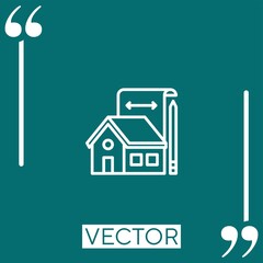 Poster - architect vector icon Linear icon. Editable stroke line