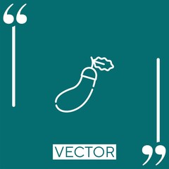 Poster - aubergine vector icon Linear icon. Editable stroke line