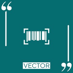 Poster - barcode vector icon Linear icon. Editable stroke line