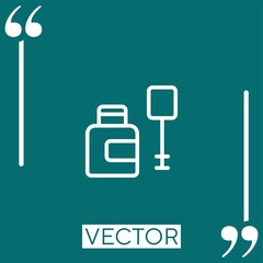 Poster - bottle vector icon Linear icon. Editable stroke line