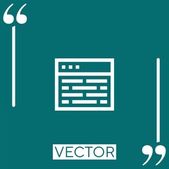 Poster - code vector icon Linear icon. Editable stroke line