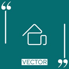Poster - home vector icon Linear icon. Editable stroke line