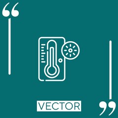 Poster - hot temperature vector icon Linear icon. Editable stroke line
