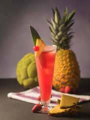 Poster - A selective focus shot of Bay Breeze cocktail