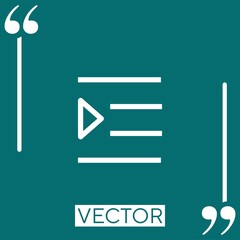 Poster - indent vector icon Linear icon. Editable stroke line