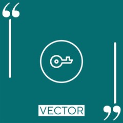 Poster - key vector icon Linear icon. Editable stroke line