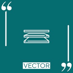 Poster - layers vector icon Linear icon. Editable stroke line