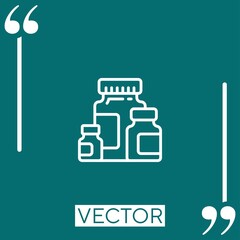 Poster - supplements vector icon Linear icon. Editable stroke line