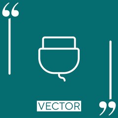 Poster - usb connector vector icon Linear icon. Editable stroke line