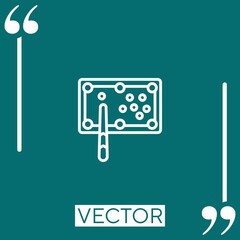 Poster - billiards vector icon Linear icon. Editable stroke line