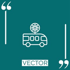 Poster - bus vector icon Linear icon. Editable stroke line