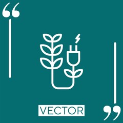 Poster - green energy vector icon Linear icon. Editable stroke line