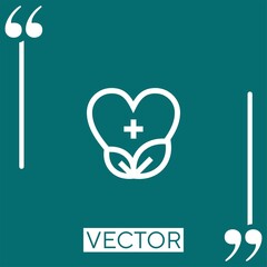 Poster - healthy vector icon Linear icon. Editable stroke line