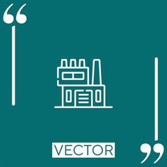 Poster - industry vector icon Linear icon. Editable stroke line