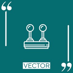 Poster - joystick   vector icon Linear icon. Editable stroke line
