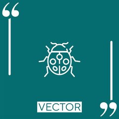 Poster - ladybug vector icon Linear icon. Editable stroke line