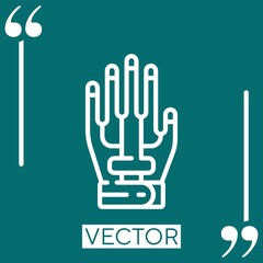 Poster - mechanical arm   vector icon Linear icon. Editable stroke line