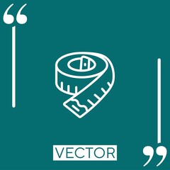 Poster - tape measure vector icon Linear icon. Editable stroke line