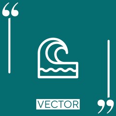Poster - wave vector icon Linear icon. Editable stroke line