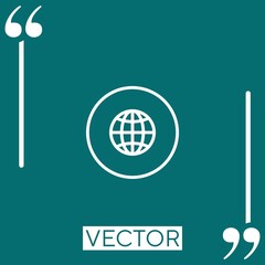Poster - worldwide vector icon Linear icon. Editable stroke line