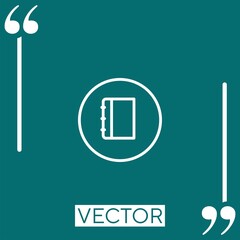 Poster - agenda vector icon Linear icon. Editable stroke line