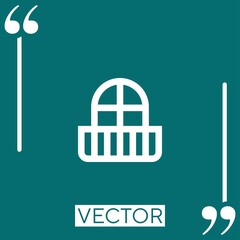Poster - balcony vector icon Linear icon. Editable stroke line
